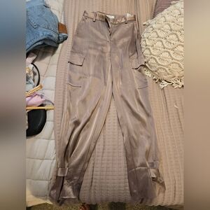 Aritzia  satin cargo pants